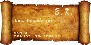 Basa Koppány névjegykártya